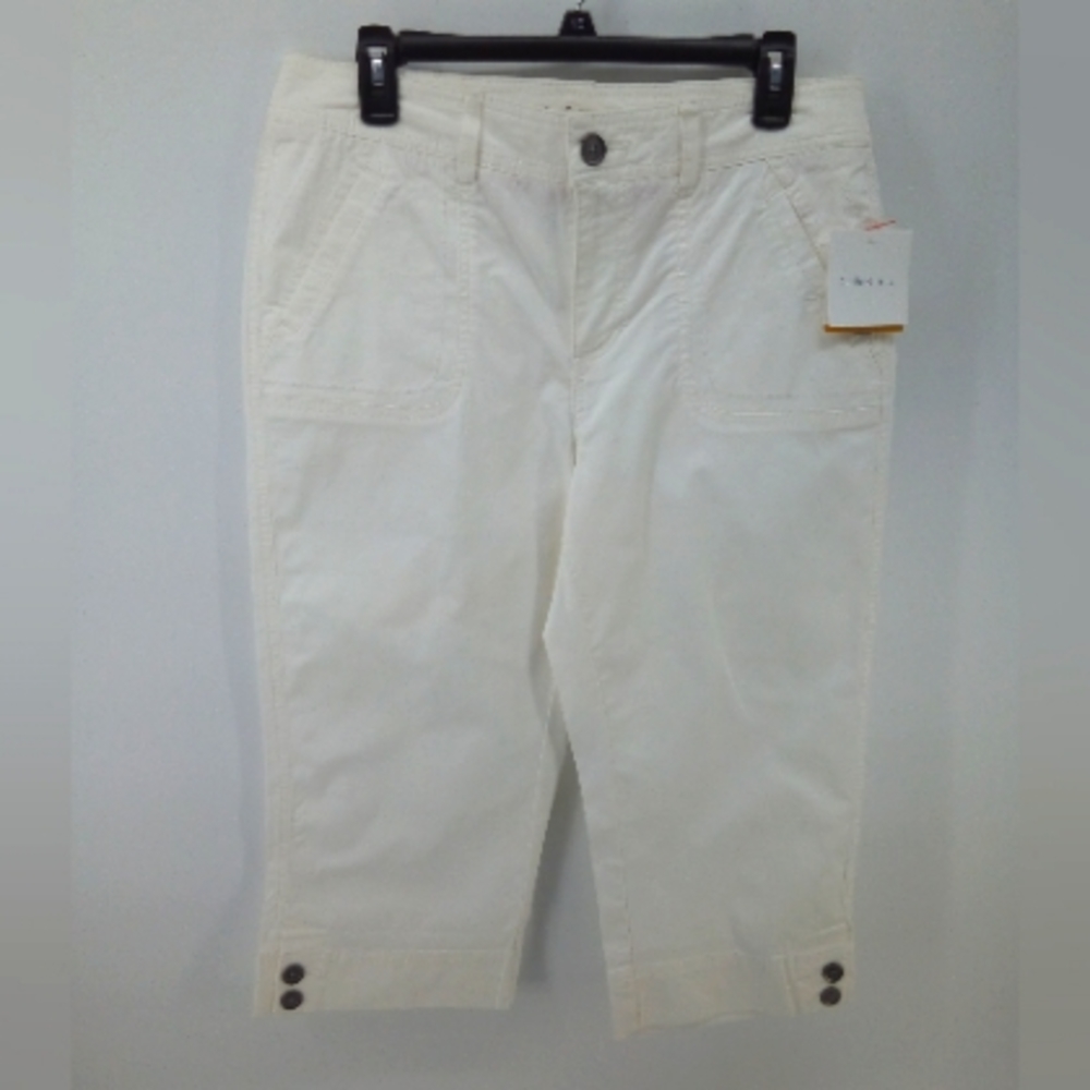 NWT Croft & Barrow Natural Fit Stretch 12 Cotton Blend Capris Pants